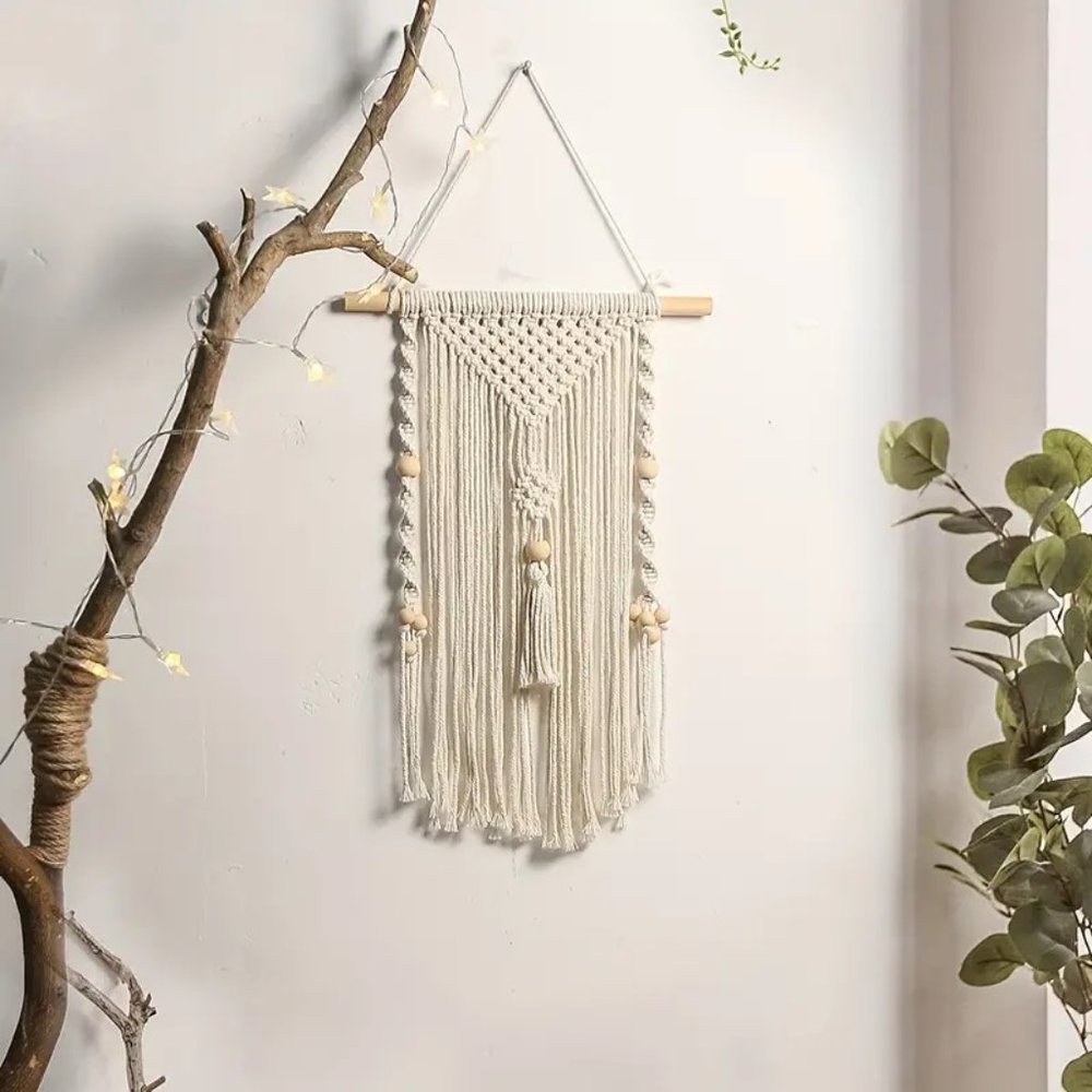 Boho Modern Chic Woven Macrame Tapestry Wall Hanging